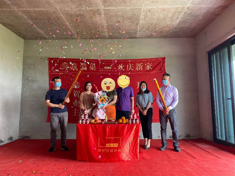 恭喜順德天鵝湖小區G夫婦開工大吉